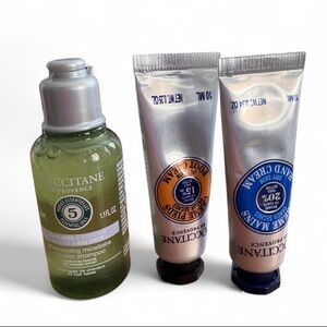 L'OCCITANE travel size pack with Shampoo and Hand and foot Cream Duo